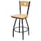 Holland Bar Stool Co 36" Swivel Counter Stool, Bronze Finish, Nat Back, Nat Maple Seat 83036PWNatMplBNatMpl - alternate 1